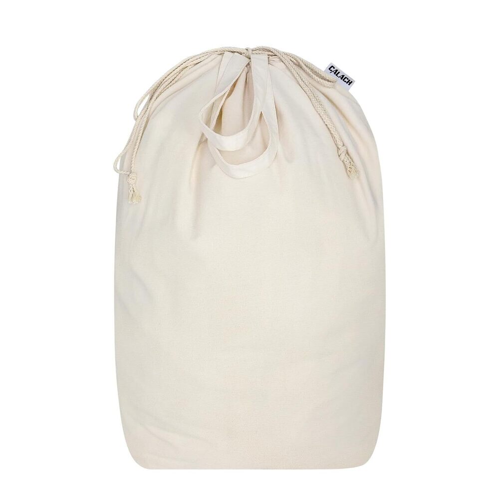 Canvas Laundry Bags with Handles & Square Base 13.8"Wx13.8"Dx27.6"H